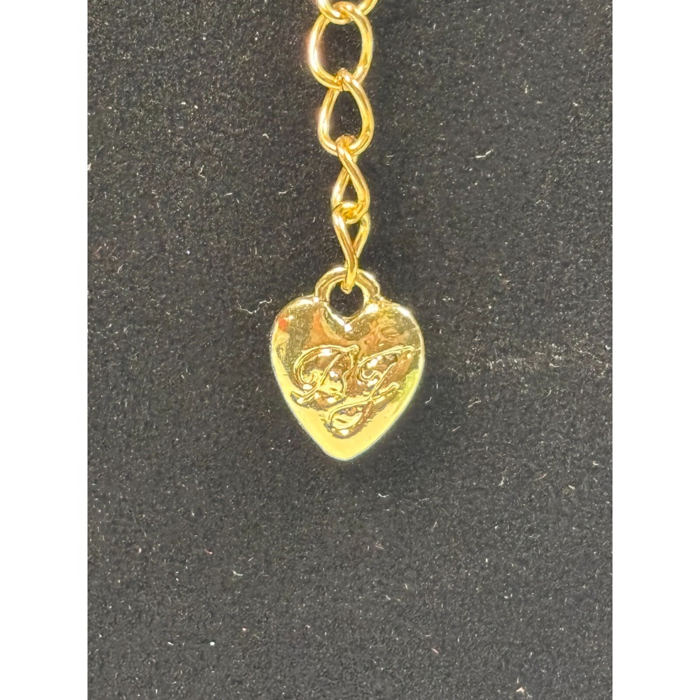 Betsey Johnson Lily Necklace Yellow Enamel Pearl Rhinestone - Picture 5 of 11